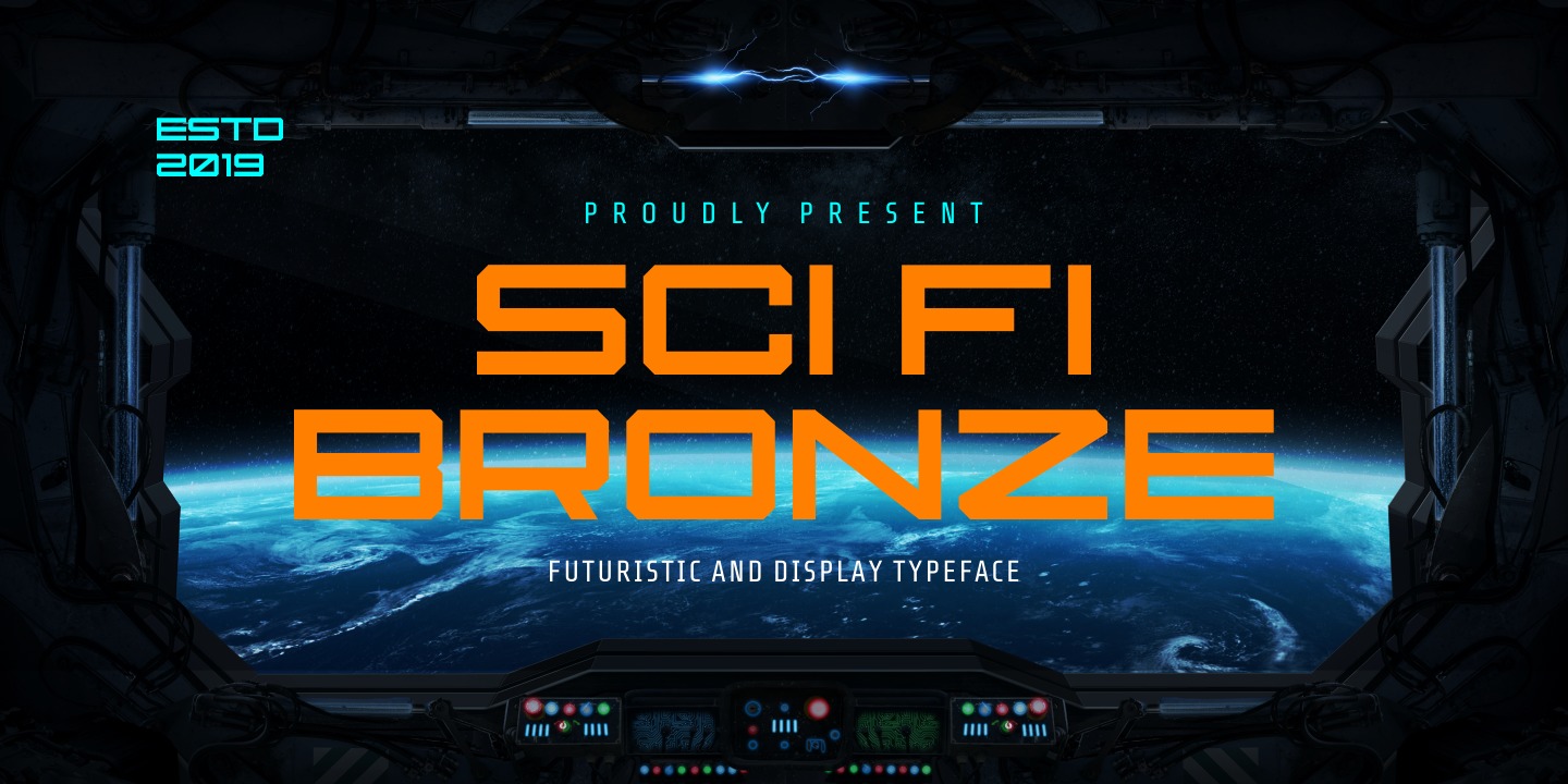 Ejemplo de fuente Sci Fi Bronze #1